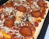 Foto del paso 9 de la receta: Pizza vegana de chorizo y champiñones