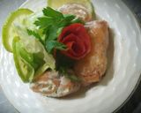 A picture of step 5 of Salmon roll with white cheese and aromatic herbs😜😜👍👍.