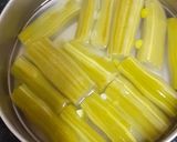 A picture of step 1 of Besan drumstick ---- a simple yet tasty summer vegetable.