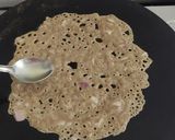 A picture of step 3 of Jowar- Ragi Ghavan/Chilla.