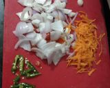 A picture of step 2 of Chicken chilli.