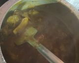 A picture of step 1 of Mutton and potato cury.