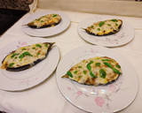 Foto del paso 12 de la receta: Berenjenas al pesto de albahaca, rellenas de atún con tomate