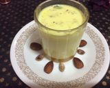 A picture of step 3 of Thandai masala milk.
