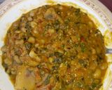 A picture of step 4 of Yam &beans porridge.