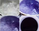 รูปขั้นตอนการทำที่ 2 ของ ข้าวเหนียวมูนดอกอัญชันสังขยาใบเตย