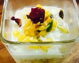 A picture of step 2 of Boondi Rabri parfait.