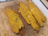 Milanesa de merluza con puré de papa