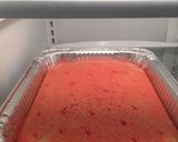 A picture of step 6 of Strawberry Poke Cake😍.