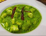 A picture of step 5 of Palak Peanut Chaman.