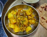 A picture of step 5 of Kathyawadi Dungri Bateta Nu Shaak (Potato Onion Curry) !!.
