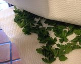A picture of step 2 of Crispy Dried Parsley.