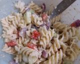 A picture of step 3 of  american italian pasta salad.
