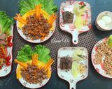 Hình bước làm 6 của món Bàn tiệc với các món từ bò và trứng