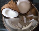 A picture of step 1 of Thenga/Coconut Burfi.