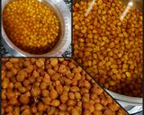 A picture of step 1 of Garlic chana chaat😋.