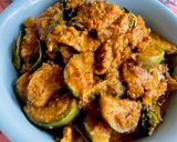 รูปขั้นตอนการทำที่ 6 ของ คั่วป่าผักขี้ขวง(สะเดาดิน)แมงลัก🌶️🧄
