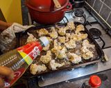A picture of step 5 of Bang bang cauliflower.