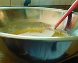 A picture of step 3 of Barley Flour Peach Muffins (Vegetarian, Egg-Free, fireless, diabetes friendly).