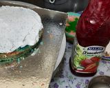 A picture of step 9 of Holi special Vanilla colourful cake.
