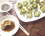 A picture of step 17 of Spinach and Cottage Cheese Momos with Honey Chilli dip.