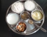 A picture of step 1 of Rajgara Halwa.