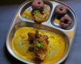 A picture of step 12 of Koli (Chicken) Saaru (runny curry)- Karnataka style.