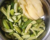 A picture of step 1 of Tindora Sabzi.