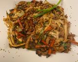 A picture of step 6 of Spicy Pork Lo Mein.