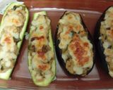 Foto del paso 10 de la receta: Tapas de calabacines y berenjenas rellenas con salteado de guisantes con jamón #weekendreto