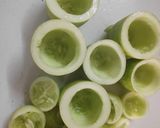 A picture of step 3 of Cucumber cups.
