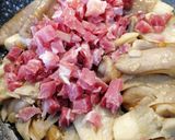 Foto del paso 5 de la receta: Setas ostra con jamón y salsa de queso azul