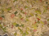 Tarta de pollo y puerro