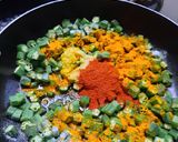 A picture of step 4 of Bhindi masala.