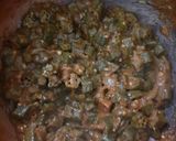 A picture of step 6 of Bhindi gravy.