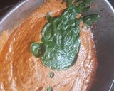 A picture of step 10 of Aloo palak with makhani gravy.
