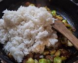 Édes chilis baconos kelbimbó rizzsel recept fázis 4 fotója