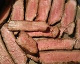 A picture of step 2 of Buttery London Broil with Slobber Knocker sauce.