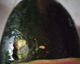 A picture of step 1 of Mango sunset mocktail.