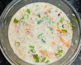 A picture of step 2 of Healthy Oats Veggies Egg Cheela.