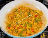 A picture of step 4 of Khagina (Pakistani breakfast):.