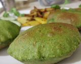 A picture of step 5 of Spinach poori😊.