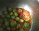 A picture of step 5 of Gum berry (gunda) and raw mango sabji.