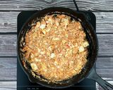 A picture of step 5 of Strapatsada (Greek Eggs with Tomatoes).