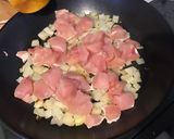 Une image de l'étape 5 de Poulet curry coco poivrons rouges.