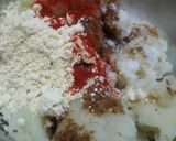 A picture of step 1 of Potato Dahi Bhalla.