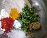 A picture of step 1 of Broad bean with muthiya vegetable.