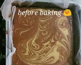 A picture of step 7 of Chocolate Peanut Butter Swirled Brownies.