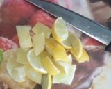 A picture of step 1 of Nimbu ka kess.