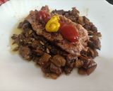 Foto del paso 6 de la receta Longaniza sobre cama de berenjena y cebolla